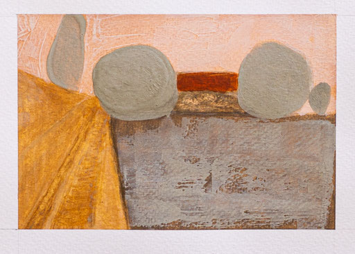 El Cabrito, Aquarellstudien mit mineralischen Pigmenten la Gomera, Sandra Gygax-Zehnder