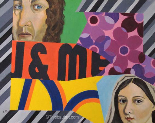 "You and Me", Acrylique sur panneau HDF, 40 x 50 cm, 2015
