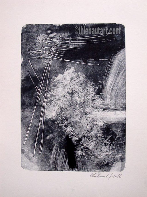 Monotype sur papier Canson 180 grammes, signé et daté. Taille de l'image: environ 15 x 21 cm sur papier 21 x 30 cm