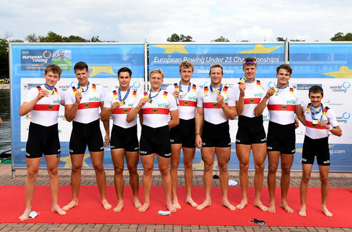 2020_U23-EM_Duisburg_BM8+. Foto: DRV/Seyb 