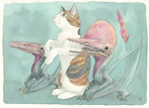 ダルウィノプテルスと猫（2016）