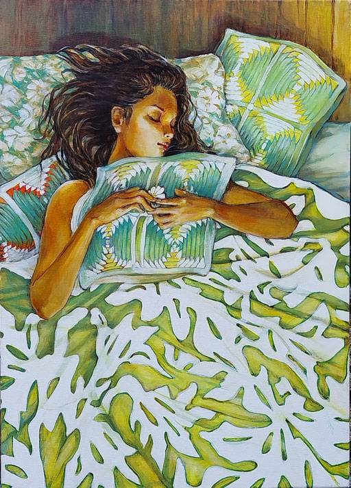 CLAUDEL Rêverie Acrylique sur toile 70x50 2025