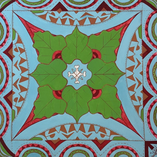 VASHEE Tifaifai ninamu ra’i Mixte sur toile 80x80 2025