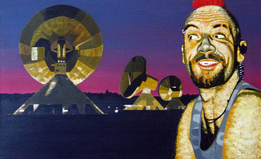 der Empfänger, 1998, Acrylic on Canvas, 50 x 80 cm