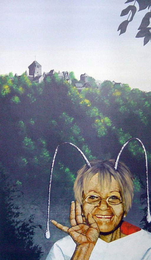 das Lauschen der Elfe, 1999, Acrylic on Canvas, 100 x 60 cm