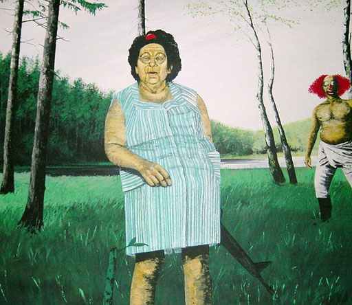 Faxen im Heidegrund, 1997, Acrylic on Canvas, 140 x 160 cm