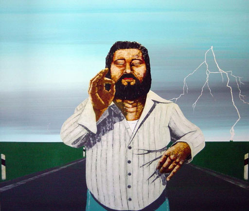 der Naturfreund, 1997, Acrylic on Canvas, 120 x 140 cm