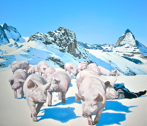 wake up, 2009, Oil on Canvas, 140 x 160 cm