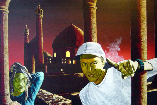 whateverman,1999, Acrylic on Canvas, 80 x 120 cm