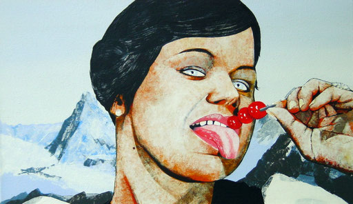 die Spitze, 1999, Acrylic on Canvas, 30 x 50 cm