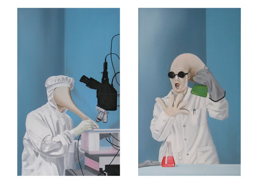 Angewandte Wissenschaft 01-02, 2015, Oil on Canvas, a 50 x 30 cm