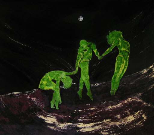 Der Tanz, 1994, Acrylic on Canvas, 140 x 160 cm