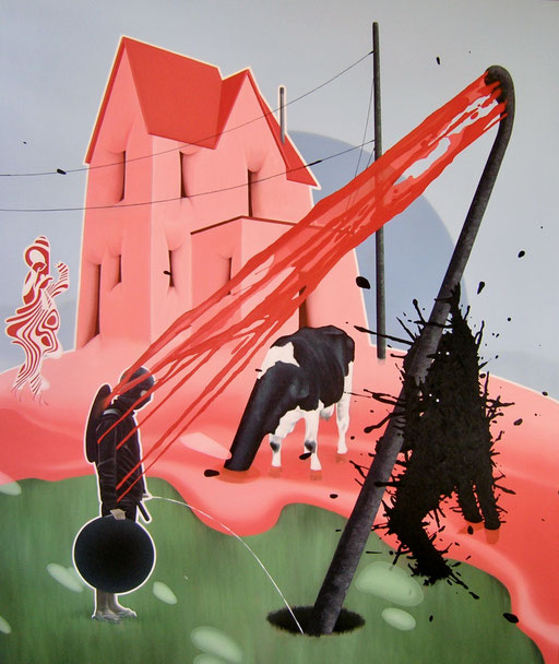 Rückkopplung, 2021, Oil on Canvas, 170 x 140 cm