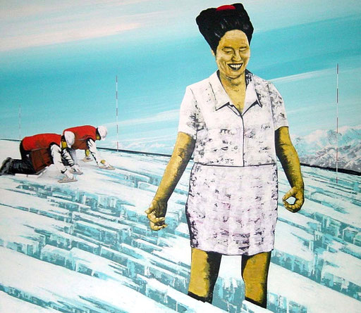 Gletscherdrama, 1997, Acrylic on Canvas, 140 x 160 cm