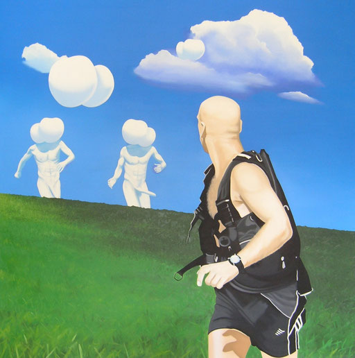 die Tücke der Verständigung III, 2006, Oil on Canvas, 140 x 140 cm
