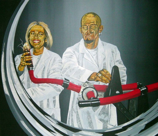 eine andere Bewegung, 1997, Acrylic on Canvas, 130 x 150 cm