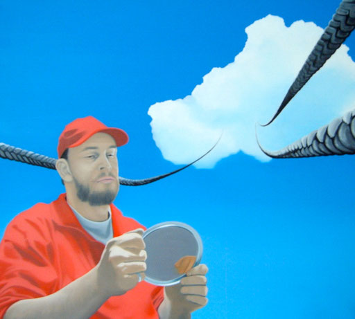 Skepsis ist angebracht, 2006, Oil on Canvas, 90 x 100 cm