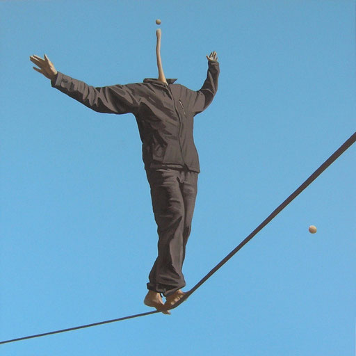 Seiltänzer, 2020, Oil on Canvas, 60 x 60 cm