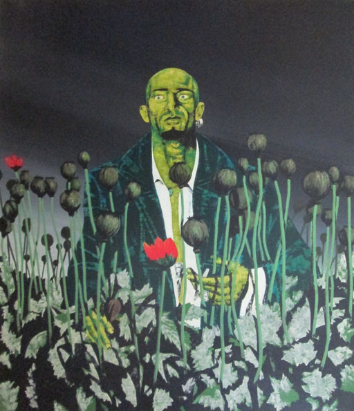 im Mohnfeld, 1997, Acrylic on Canvas, 140 x 120 cm