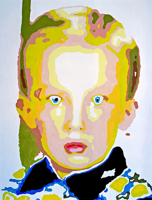 "Little Boy 1B (Donald)", 2021, Acryl auf Leinwand, 180x140 cm