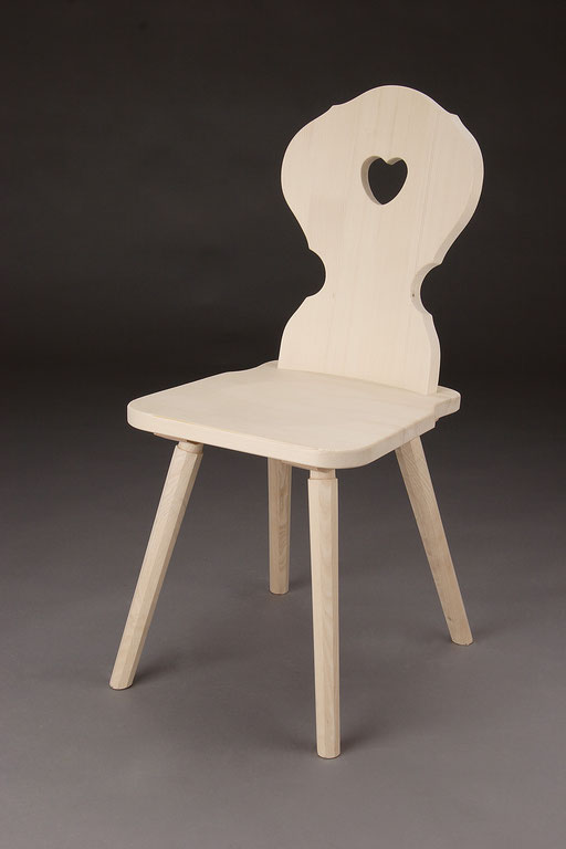 Stuhl Modell A 1 in Fichte, Lieferbar in Fichte Altholz, in Buche, in Eiche! Maße:   50 cm tief, 41 cm breit, 89 cm hoch, 45 cm Sitzhöhe