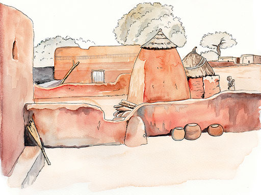 Carnet de voyage village gourounsi Burkina Faso