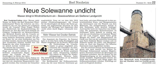 Wetterauer Zeitung, 06. Februar 2014