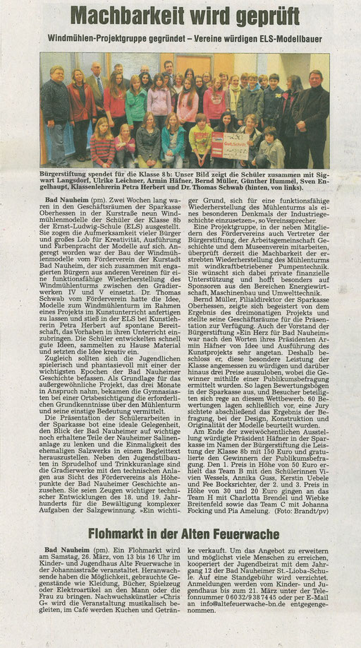 Wetterauer Zeitung, 10. März 2011