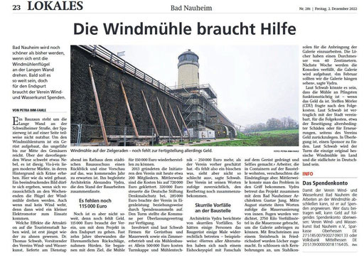 Wetterauer Zeitung, 02. Dezember 2022