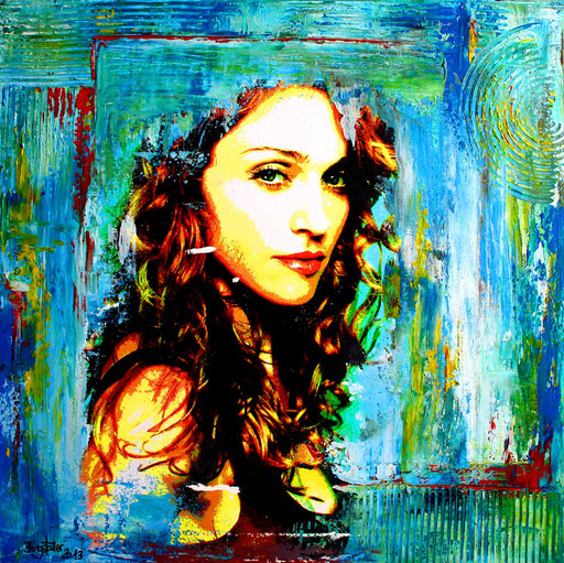 P 44 - Künstler Portrait Gesichter Gemalt - Madonna