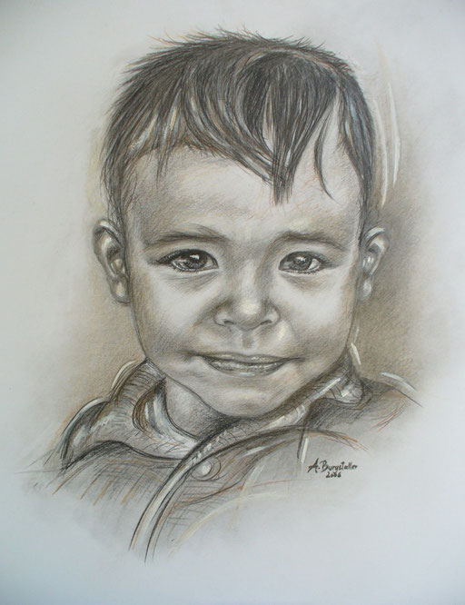 Portraitmalerei - Portrait Maler - Portraitbilder - Portraits - Bleistiftzeichnung - Junge