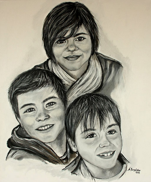 P 39 - Künstler Portrait Gesichter Gemalt - Patenkinder 1