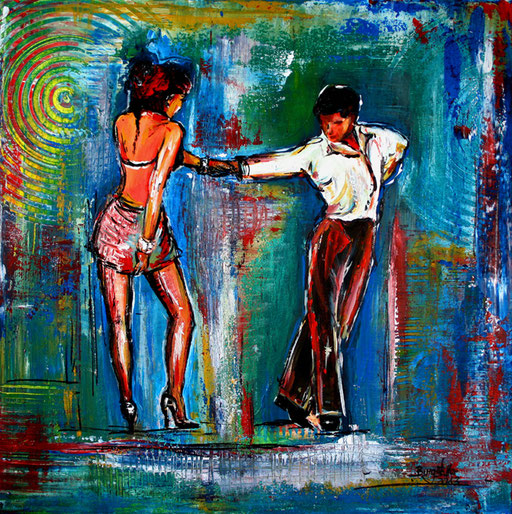 S 24 - Tanz Malerei - Gemälde Tänzer - Tango Fieber