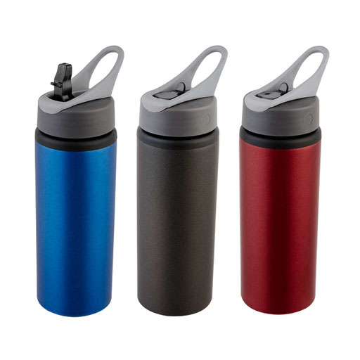 CÓDIGO TMPS 103 INCLUYE VÁLVULA DE SEGURIDAD, AGARRADERA Y POPOTE. MATERIAL ALUMINIO. MEDIDA 7.3 x 24 cm. CAPACIDAD 700 ML
