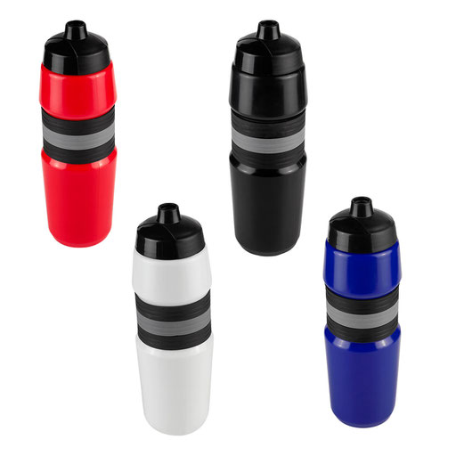 CÓDIGO ANF 062 Tipo squeeze. Fácil de exprimir para una hidratación rápida. Cuenta con tres bandas elásticas de silicón con función antiderrapante. MATERIAL PLÁSTICO/ SILICÓN. MEDIDA 6 x 25 cm. CAPACIDAD 900 ML