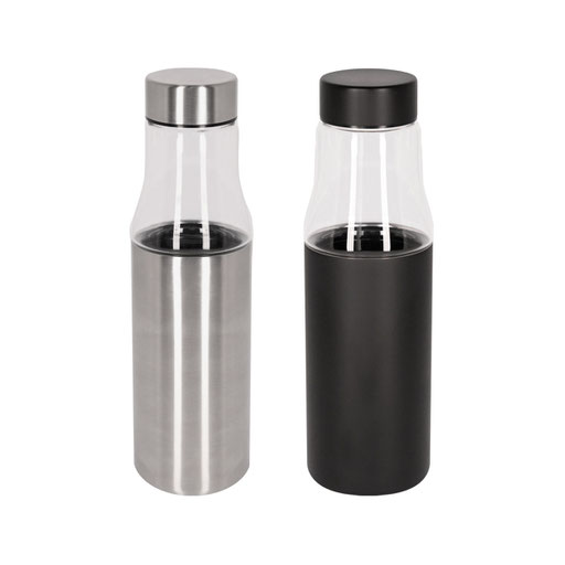 CÓDIGO TMPS 158 Termo de vidrio con base de acero inoxidable desprendible. Doble pared. Cerrado al vacío para conservar el frio o calor de la bebida. MATERIAL VIDRIO/ACERO INOX/PLÁSTICO. MEDIDAS 7 x 24.5 cm. CAPACIDAD 500 ML