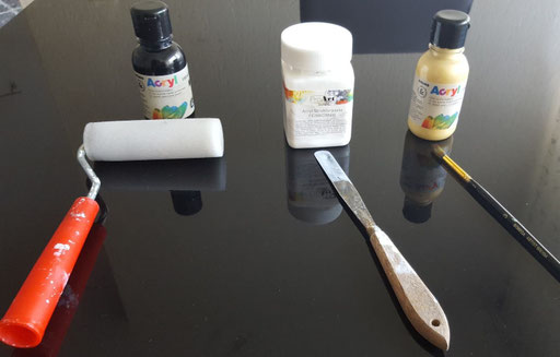Male Material Strukturpaste Pinsel atelier-sogut Krefeld 