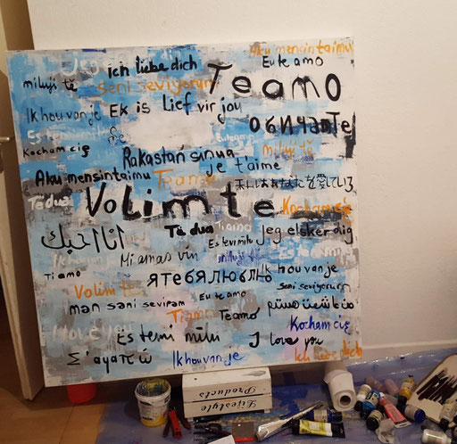Malvorgang volim Te atelier-sogut Krefeld 