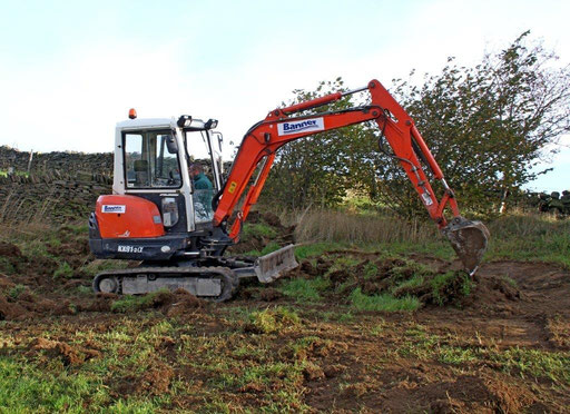 Wildflower Meadow - scraping off topsoil