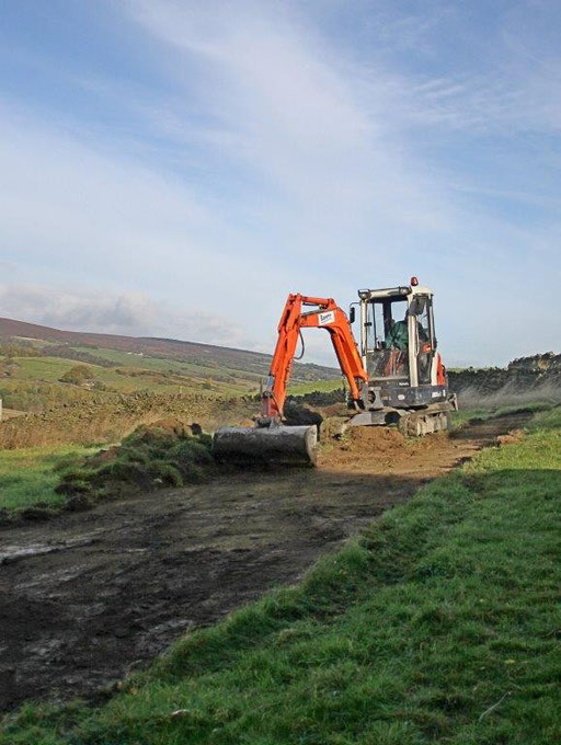 Wildflower Meadow - scraping off topsoil