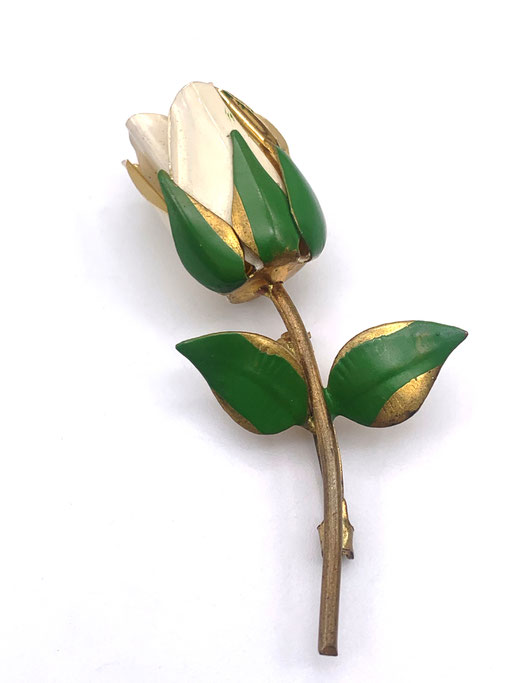 Adorable pair of enameled flower signed brooches - two brooches by AUSTRIA and AVON -  Art.610/4 --