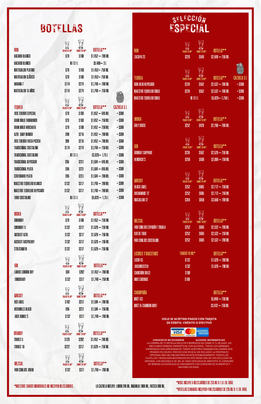 menu santana, santana botanero, restaurantes mexicanos en cdmx