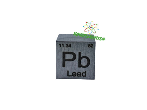 lead density cube, lead metal cube, lead metal, nova elements lead, lead for element collection, 1 inch lead cube, 25.4mm lead cube