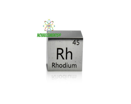 rhodium density cube, rhodium metal cube, rhodium metal, nova elements rhodium, rhodium metal for element collection, rhodium metal for investment, rhodium cube, rhodium ingot, rhodium bar