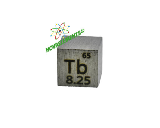 terbium density cube, terbium metal cube, terbium metal, nova elements terbium, terbium metal for element collection, terbium cubes, terbium metal