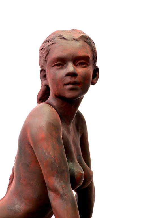 Sculpture terre, corps de femme, sculpteur Langloÿs, art, Toulouse, exposition, Galerie Toulouse, Galerie d'art Toulouse, Art Toulouse, Art, Toulouse