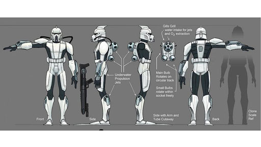 Clone SCUBA Trooper Illustrationen. 