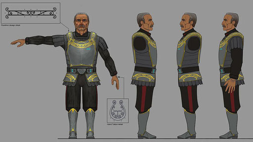 General Tandin / Charakter-Design Illustration von Chris Glenn.