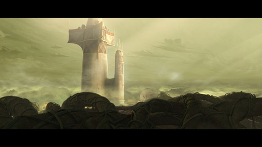 Die Idee für einen weiteren Jedi Tempel wurde durch The Clone Wars inspiriert (Ilum und Eedit Temple of Devaron).