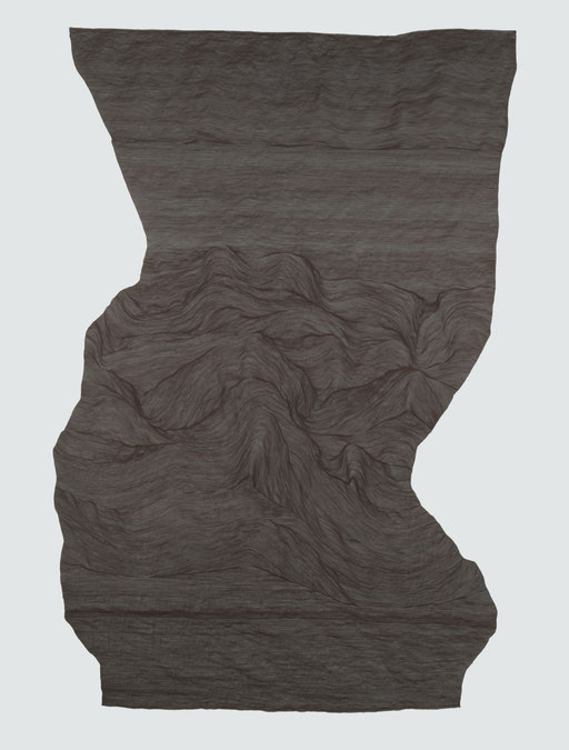 gefaltet, 2015, marker on paper, 200 x 150 cm